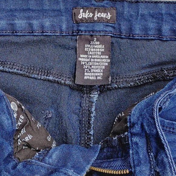 SUKO Jeans Ladies Zipper Accent Tummy… - Picture 3 of 9